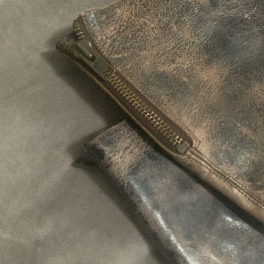 Bed Stu 8 black leather distressed 2 zippers - Picture 5 of 9